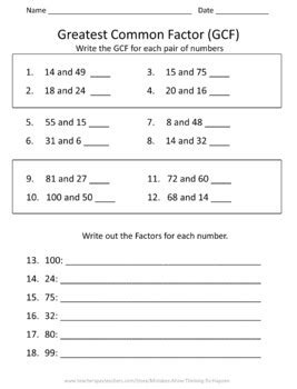 the number system worksheet 6th grade